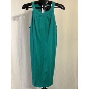 NWT New York & company Women's size M Teal Halter Shift Dress